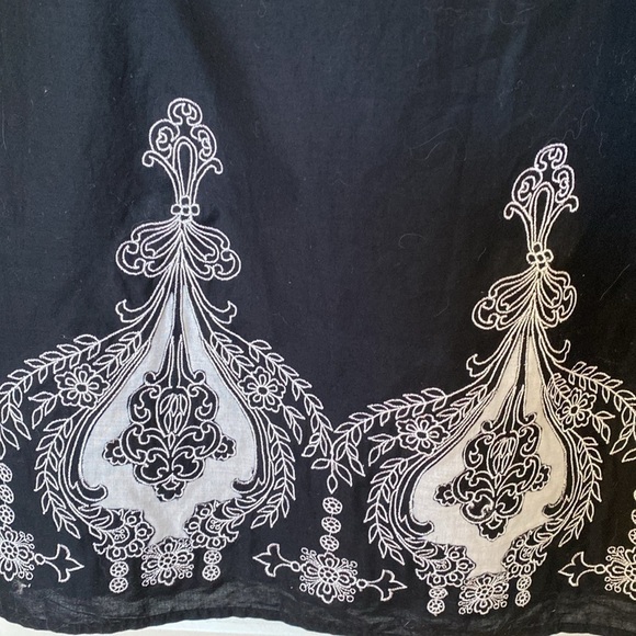 NWT ANN TAYLOR LOFT Black Embroidered Midi Dress Women’s - Ballet Core Sz 12 Y2K - Picture 6 of 11